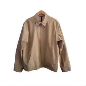 LANDS END Size L Men's Tan Jacket Minimalist Classic Neutral